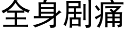 全身劇痛 (黑體矢量字庫)