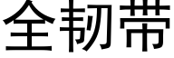 全韌帶 (黑體矢量字庫)