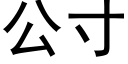 公寸 (黑體矢量字庫)