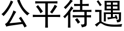 公平待遇 (黑體矢量字庫)