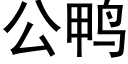 公鸭 (黑体矢量字库)