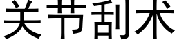 关节刮术 (黑体矢量字库)