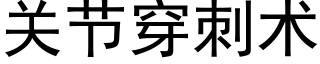 关节穿刺术 (黑体矢量字库)