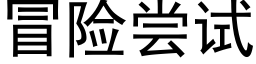 冒險嘗試 (黑體矢量字庫)