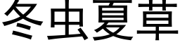 冬蟲夏草 (黑體矢量字庫)