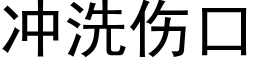 冲洗伤口 (黑体矢量字库)