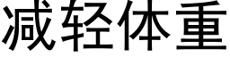 减轻体重 (黑体矢量字库)