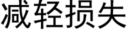 减轻损失 (黑体矢量字库)