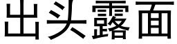 出頭露面 (黑體矢量字庫)