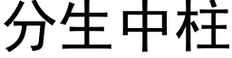 分生中柱 (黑體矢量字庫)