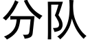 分隊 (黑體矢量字庫)