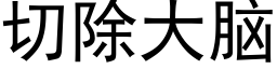 切除大腦 (黑體矢量字庫)