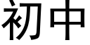 初中 (黑體矢量字庫)