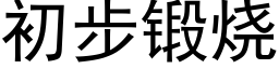 初步鍛燒 (黑體矢量字庫)