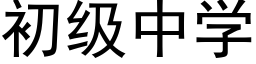 初级中学 (黑体矢量字库)