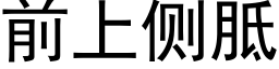 前上側胝 (黑體矢量字庫)