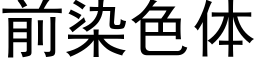 前染色體 (黑體矢量字庫)