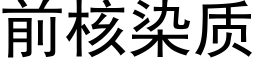 前核染質 (黑體矢量字庫)