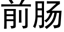 前腸 (黑體矢量字庫)