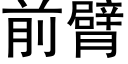 前臂 (黑體矢量字庫)