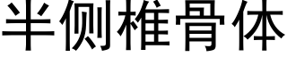 半侧椎骨体 (黑体矢量字库)