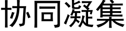 协同凝集 (黑体矢量字库)