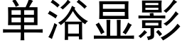 单浴显影 (黑体矢量字库)