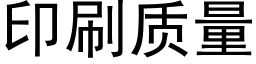 印刷质量 (黑体矢量字库)