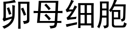 卵母细胞 (黑体矢量字库)