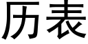 曆表 (黑體矢量字庫)