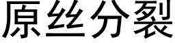 原丝分裂 (黑体矢量字库)