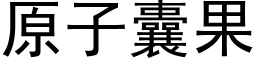 原子囊果 (黑体矢量字库)