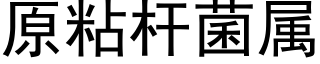 原粘杆菌属 (黑体矢量字库)