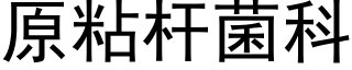 原粘杆菌科 (黑体矢量字库)