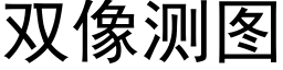 雙像測圖 (黑體矢量字庫)