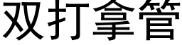 雙打拿管 (黑體矢量字庫)