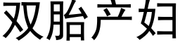 雙胎産婦 (黑體矢量字庫)