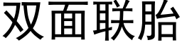 雙面聯胎 (黑體矢量字庫)