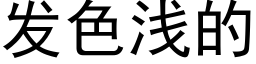 發色淺的 (黑體矢量字庫)