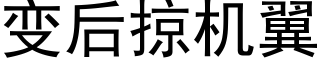 變後掠機翼 (黑體矢量字庫)