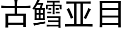 古鳕亞目 (黑體矢量字庫)