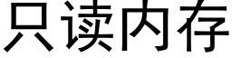 隻讀内存 (黑體矢量字庫)