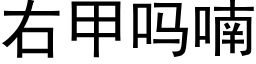 右甲嗎喃 (黑體矢量字庫)