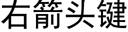 右箭頭鍵 (黑體矢量字庫)