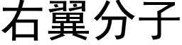 右翼分子 (黑體矢量字庫)