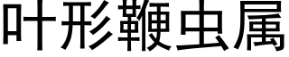 叶形鞭虫属 (黑体矢量字库)