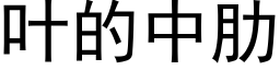 叶的中肋 (黑体矢量字库)