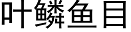 葉鱗魚目 (黑體矢量字庫)