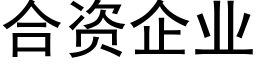 合資企業 (黑體矢量字庫)