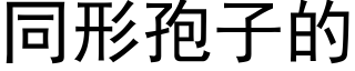 同形孢子的 (黑体矢量字库)